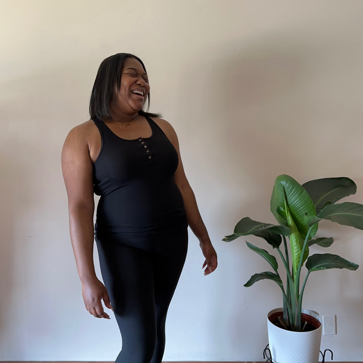 GGYA Ribbed Button Tank