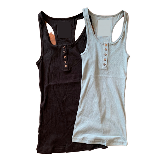GGYA Ribbed Button Tank