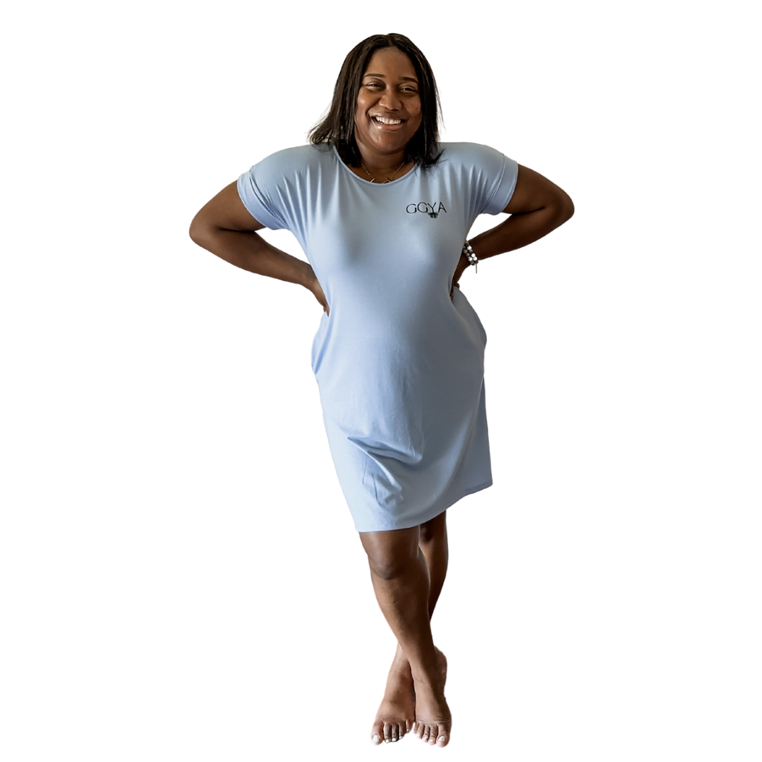 Comfy Little Blue Dress – GOD GOT YOU