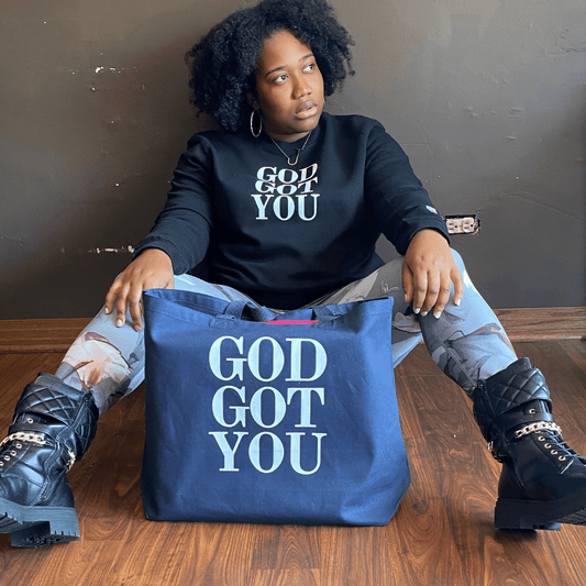 God Got You Large Tote